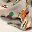 TESSUTO COTONE FANTASIA PIUME MULTICOLOR 