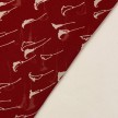 TESSUTO GARZA FANTASIA CALLA BORDEAUX