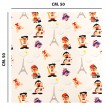 Tessuto Cotone Patchwork Quadrati 8 Pezzi 50cm X 50cm