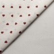 SCAMPOLO CM 150X280 TESSUTO FANTASIA FONDO BIANCO CUORI ROSSI