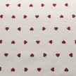 SCAMPOLO CM 150X280 TESSUTO FANTASIA FONDO BIANCO CUORI ROSSI