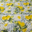 SCAMPOLO CM 290X150 TESSUTO PANAMA TOVAGLIA FANTASIA LIMONI