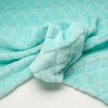 SCAMPOLO CM 40X150 PILE CINIGLIATO ROMBI VERDE ACQUA
