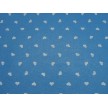 SCAMPOLO CM 95X180 PANNOLENCI STAMPATO AZZURRO CUORI BIANCHI