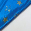 TESSUTO RASO CARNEVALE AZZURRO STELLA ORO