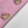 SCAMPOLO CM 35X140 TESSUTO COTONE FANTASIA BARBIE ROSA