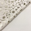 Vellutino bianco con stampe natale oro