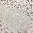 Vellutino bianco con stampe natale oro