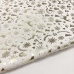 Vellutino bianco con stampe natale oro