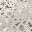 Vellutino bianco con stampe natale oro