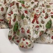 TESSUTO COTONE FANTASIA BABBO NATALE BEIGE