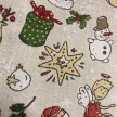 TESSUTO COTONE FANTASIA BABBO NATALE BEIGE