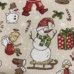 TESSUTO COTONE FANTASIA BABBO NATALE BEIGE