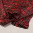SCAMPOLO CM 70X150 Vellutino rosso con stampa scozzese