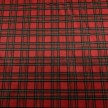 SCAMPOLO CM 70X150 Vellutino rosso con stampa scozzese