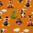 TESSUTO COTONE FANTASIA  ARANCIO