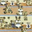 TESSUTO COTONE FANTASIA CONIGLIETTI/ORSETTI BEIGE