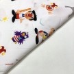 TESSUTO COTONE FANTASIA BIANCO FRANCIA