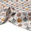 TESSUTO COTONE GATTINI