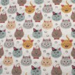 TESSUTO COTONE GATTINI