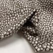 GABARDIN STRETCH FANTASIA FIORELLINI MARRONE